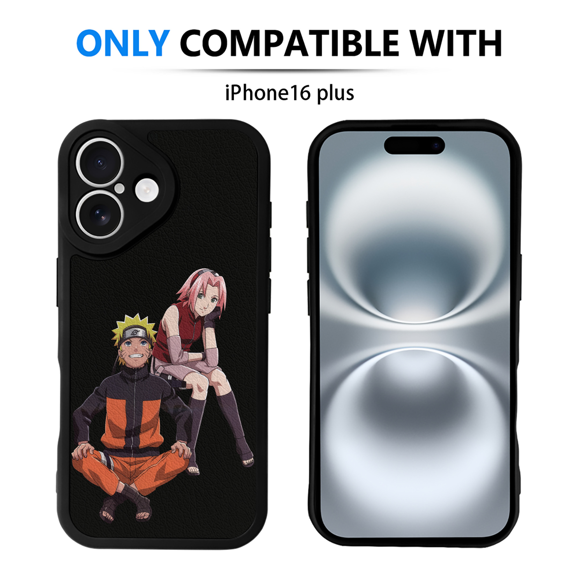 （画像用） NARUTO -ナルト- うずまき ナルト Uzumaki Naruto 【iPhone 16シリーズ対応】シリコンスマホケース（レザー調） 材質：シリコン